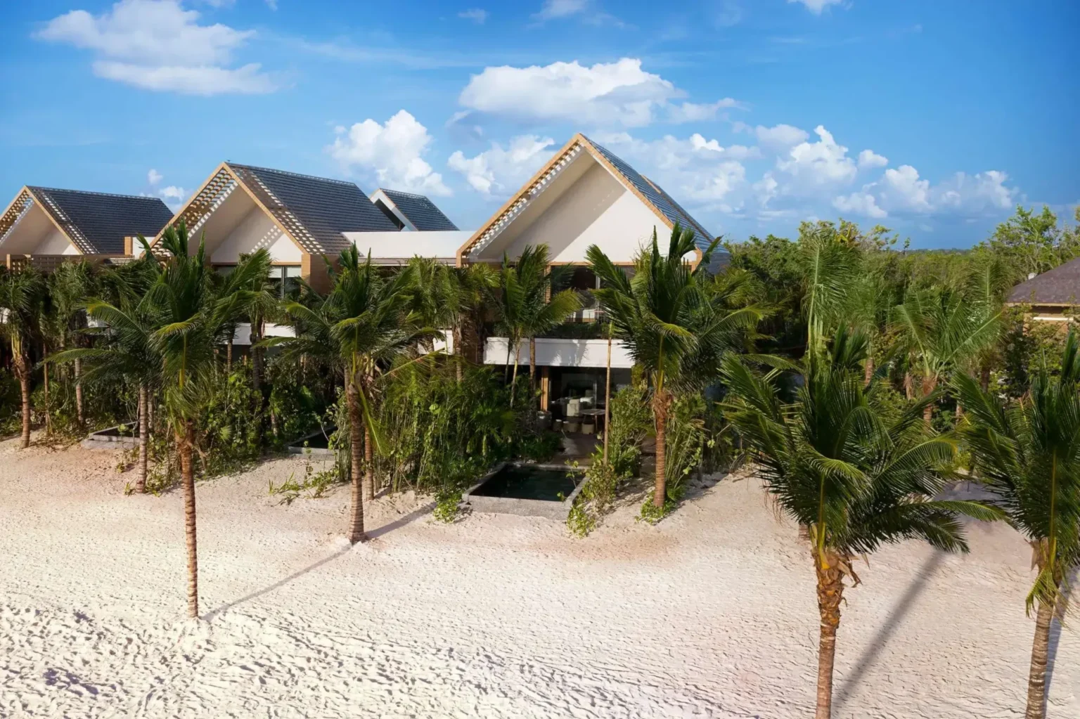 Beachfront villas