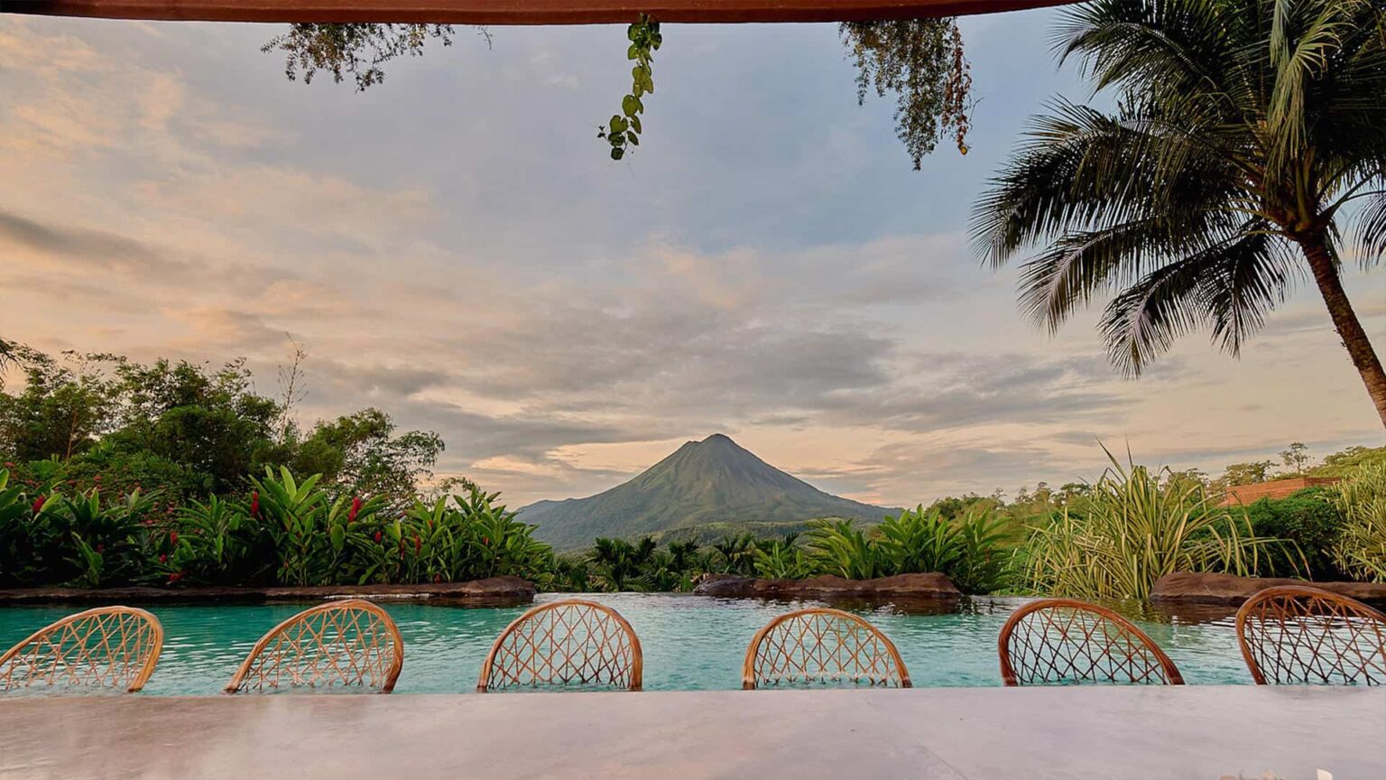 Arenal from the pools at The Springs Resort